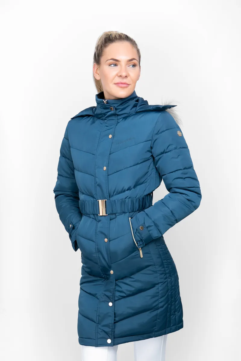 Coldstream Branxton Long Quilted Coat - Cool Slate Blue-3